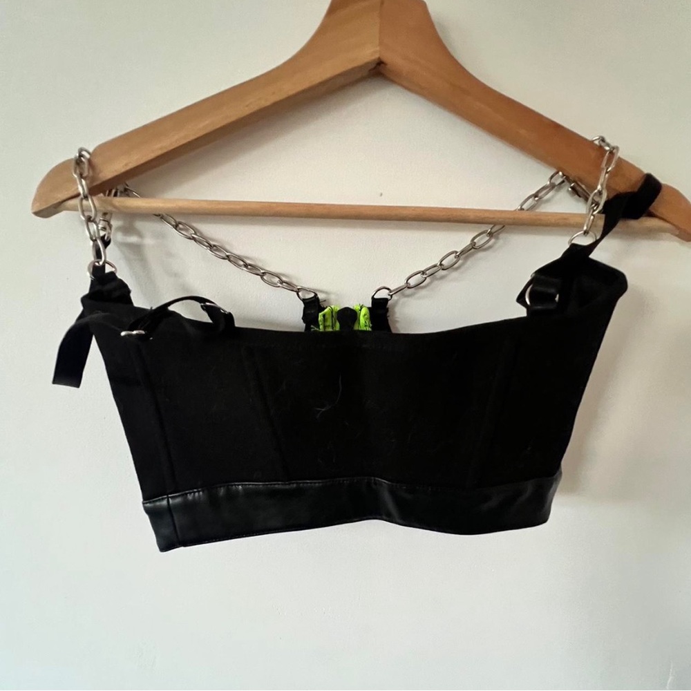 Goth Chainmail Rave Top - Picture 2 of 2
